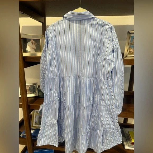 TUCKERNUCK Pomander Place Shades of Blue Striped Cara Dress - Picture 5 of 5